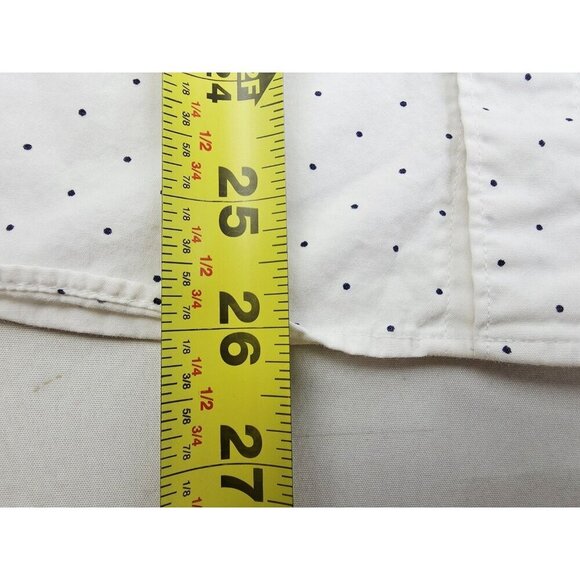 J. Crew Slim Untucked Size Small Mens White Black Polka Dots Button Down Shirt - Picture 9 of 11